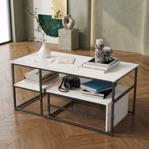 2er set couchtische marmor - 2er,