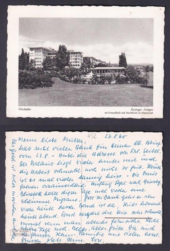 Ansichtskarte wiesbaden - ansichtskarte,