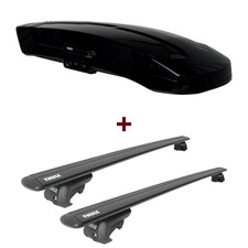 Dachbox Thule Vector M + Dachträger Thule WingBar EVO für VW Sharan Typ 7M