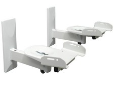 2x Wandhalter für Boxen Lautsprecher Universal Wandhalterung Wand Halter weiß