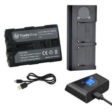 Dual LCD Ladegerät + Akku für Sony DSC-F707 DSC-F717 DSC-F828 DSC-S85 HDR Serie