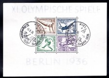 Dt. Reich 1936 Olymp. Sommerspiele 1936  Block  Nr. 5   2 Sonderstempel TOP 90€