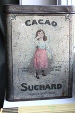 Groß alt Blechdose 27cm Nr. 285 Jugendstil Cacao Milka Velma Suchard Chocolade