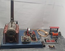 Wilesco Dampfmaschine D242 Elektrisch 220V leistungsstärkstes Modell mit Zubehör