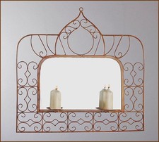 4 x Spiegel Flohmarkt Restposten Sonderposten Orient Kerzenhalter rostbraun -9-