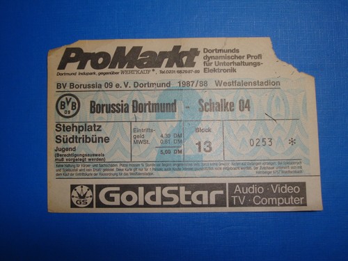 Ticket bvb dortmund fc - 87/88,