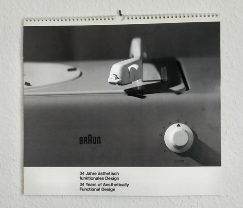 Braun design kalender 1989 - braun+design,