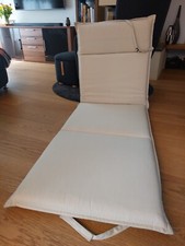 Hochwertige Auflage Für Gartenliege ca 190 X 63 cm Naturweiß, Gut erhalten