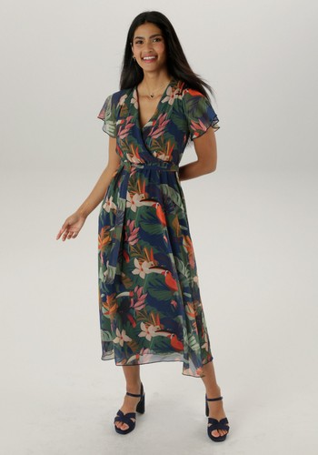 Chiffonkleid midikleid - chiffonkleid,