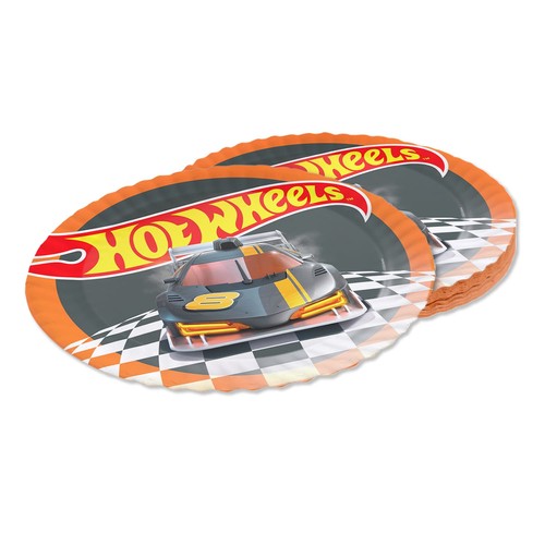 Hot wheels pappteller cm - hot, 23