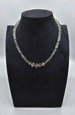 Prasiolith Kette grüner Amethyst 925Silber Verschluss 45 cm