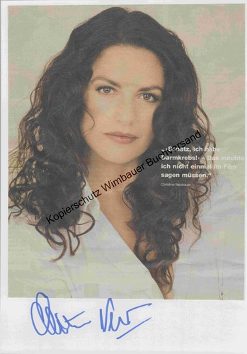 Original autogramm christine - original,