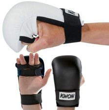 Kwon Handschützer Iadro schwarz weiß Karate Ju Jutsu Jiu Jitsu BJJ Handschutz 