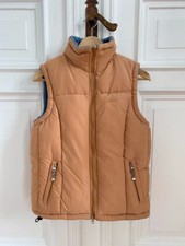 Damen Reitweste Steppweste Wendeweste beige blau XS 34 Fleece Futter UNGETRAGEN