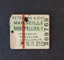 Altes Ticket Zug MARSEILLE