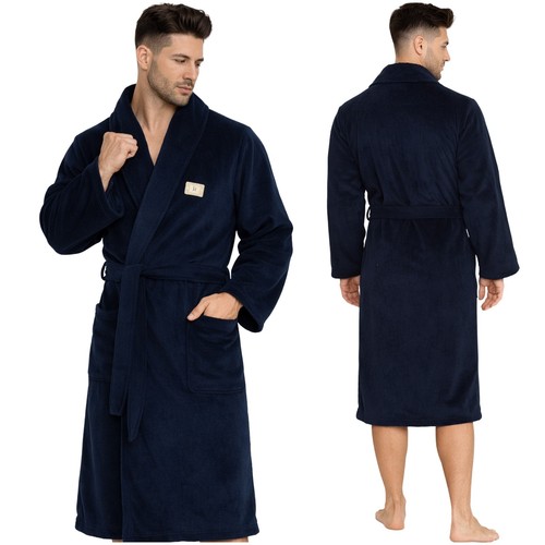 Herren bademantel fleece weich - herren,