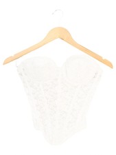 KLEEMEIER Damen Mieder Spitzencorsage 65C Weiß Elegant Romantisch Spitze