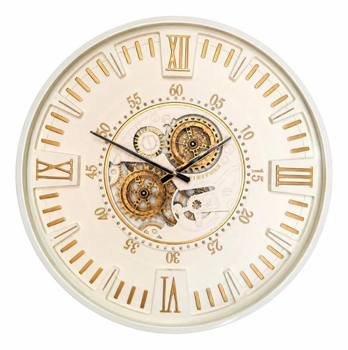 Wanduhr hell vintage gold - wanduhr,