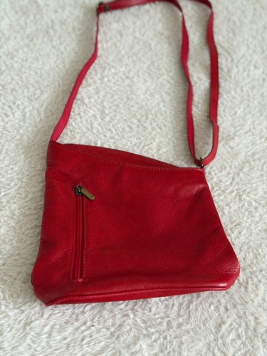 Vintage tasche rot echtleder - vintage,