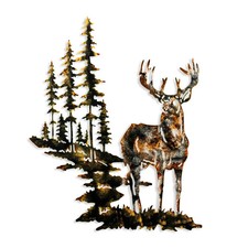Wallity Wandbild  Deer , Wanddeko,Metall, 65 x 79 cm