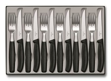 VICTORINOX Tafelbesteck Besteck 12-teilig Besteckkasten Steakmesser 6.7233.12