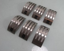 6 Serviettenringe Edelstahl Zack tolles Design oval  (VR)