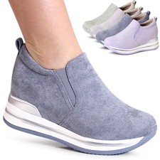 Damen Keilabsatz Halbschuhe