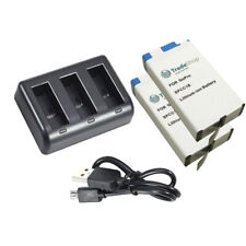 2x 1650mAh Akku + Lader 3-fach