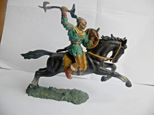 Hausser Elastolin Germany 8758 HUNNE+SCHWERT+ZOPF+Schild Pferd schwarzbraun RAR!