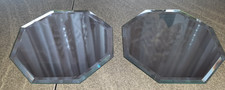 2 achteckige Spiegeluntersetzer Untersetzer aus Spiegel Glas