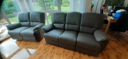 Ledersofa sitzer und - 3,