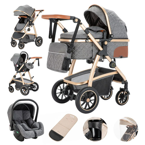 1 kinderwagen - in,