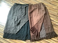 2x Röcke 100% Seidenröcke Wickelrock Kunstgalerie Seiden+Satinseide+Georgette 36