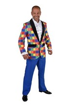 Sakko Karo bunt Karneval Clown