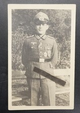 Foto Wk2 Portrait junger Soldat Orden Abzeichen Ek1 Wetzlar Lahn Widmung Mütze