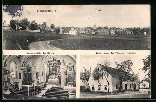 Konnersreuth totalansicht - ak, konnersreuth,