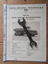 Prospektblatt FAUN 'SPEZIAL-MULDENKIPPER L 900 K' ,  Original 50er Jahre, LKW
