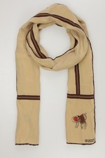 Gucci Schal Damen Tuch Strickschal Loop Seide Beige #yuo038z