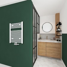 Badheizkörper Badheizung Gerade Heizkörper  Handtuchwärmer Weiß