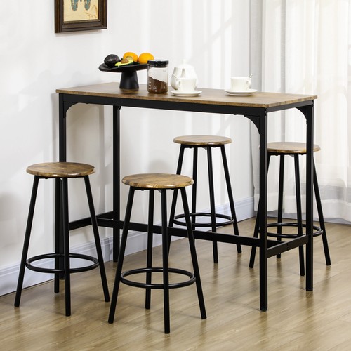 Homcom bartisch mit barhocker - bartisch,