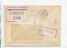 DDR Dienst ZKD Brief Wernigerode 10.5.68 VEB Getriebewerk
