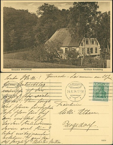 Postcard apenrade aabenraa - apenrade,