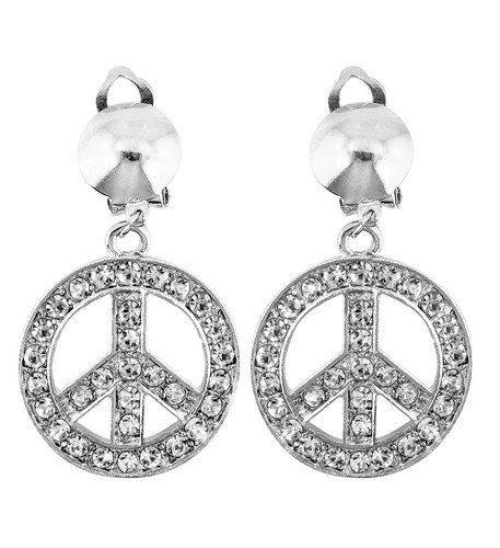Hippie strass ohrringe peace - hippie,
