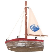  Holzschiff Deko Segelboot