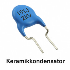 1x Keramik-Kondensator 150pF 2000V 2KV 151 Keramikscheibenkondensatoren RM 5mm