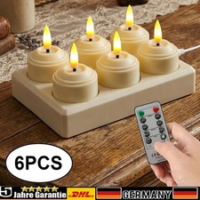 6x Wiederaufladbare LED Kerze