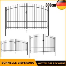 Gartentor Doppelflügeltor Doppelflügel Einfahrtstor mit Spitzen Stahl Hoftor Neu