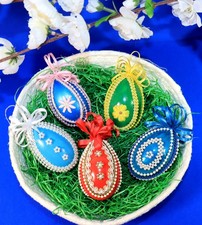 5 OSTEREIER Enten-Ei Perlen