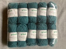 King Cotton Gründl Wollpaket 500 g grün Fb. 40 Baumwolle 10 x 50 g weiches Garn