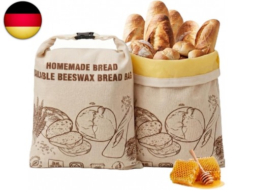 Bienenwachs brotbeutel 2er - bienenwachs,